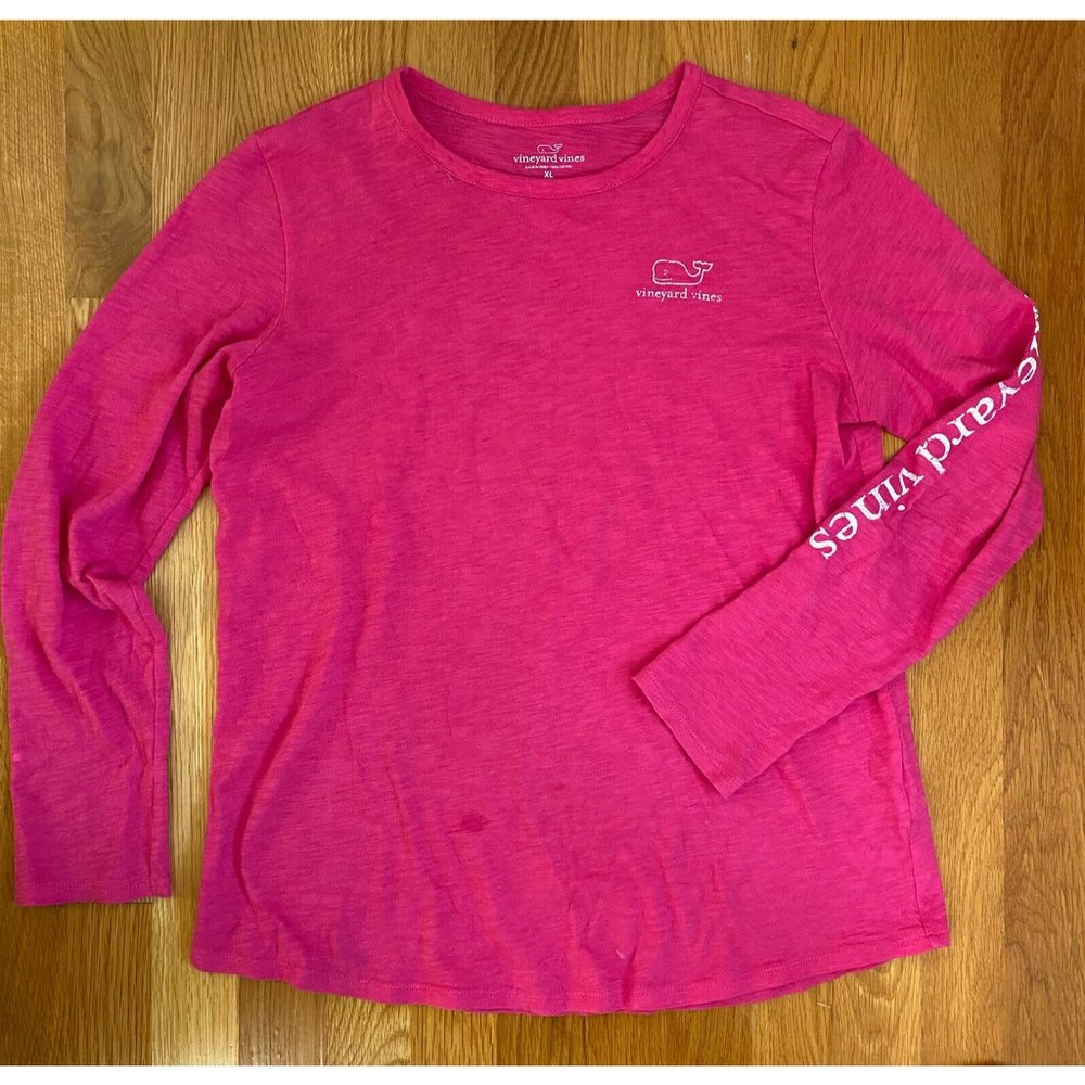 Vineyard Vines tee shirt girl XL 18 pink  whale